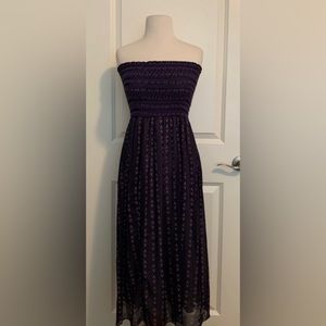 WAYF Purple Patterned Dress in M
